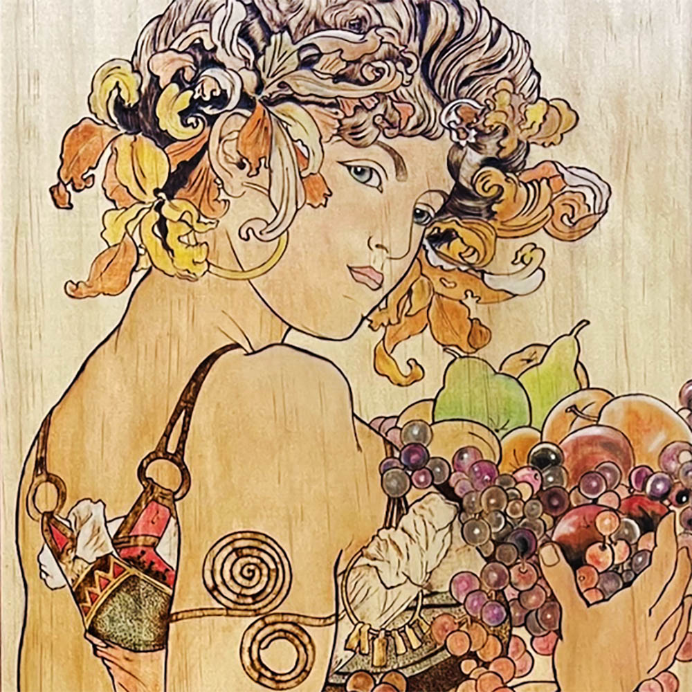 Octavia Lawrence pyrography
